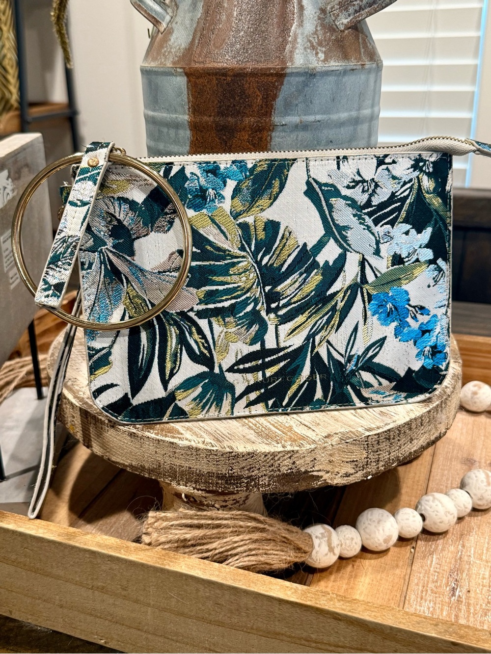 Kurt Geiger Canvas Wristlet